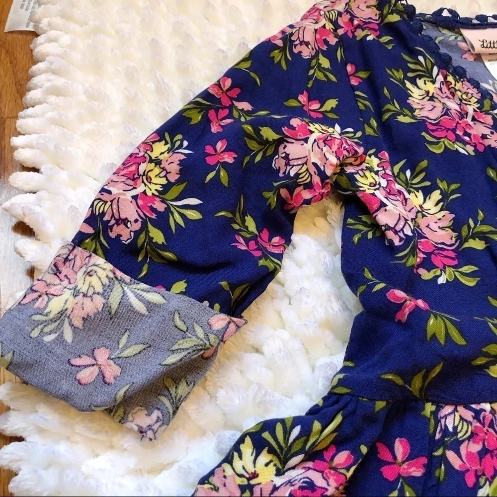 Girls boho bohemian floral kimono open cardigan size 2T